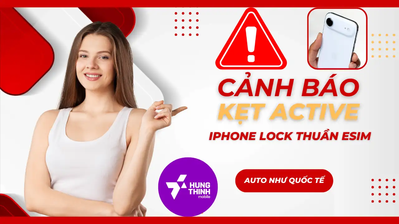 Hướng dẫn xóa máy – update – sao lưu iPhone Lock thuần eSIM đúng cách